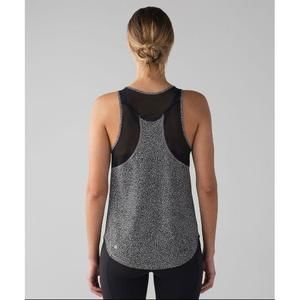Lululemon Sculpt Tank II Chakra Print Alpine White Black / Black Size 6